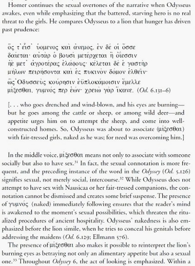 Homer, Odyssey 6.131–6 and Cynthia Hornbeck, Greekly Imperfect, 101–102